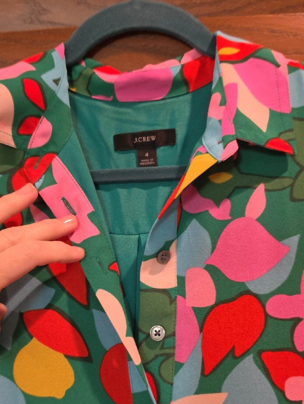 J. Crew Sleeveless Midi Dress in Teal, Pink and Orange Floral - Picture 4 of 6